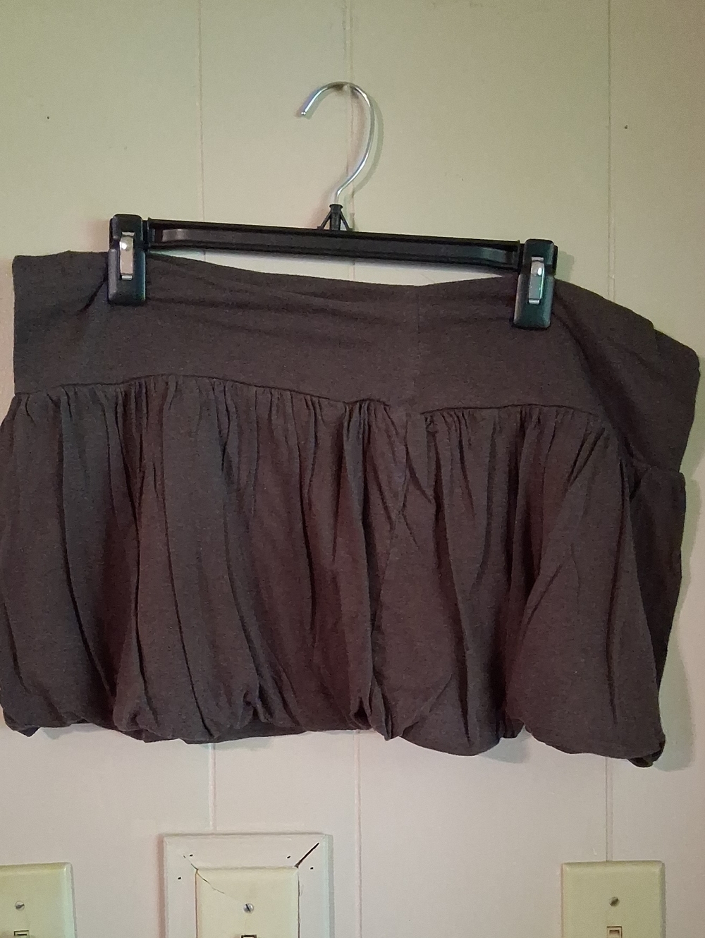 Brown Bubble Skater Skirt